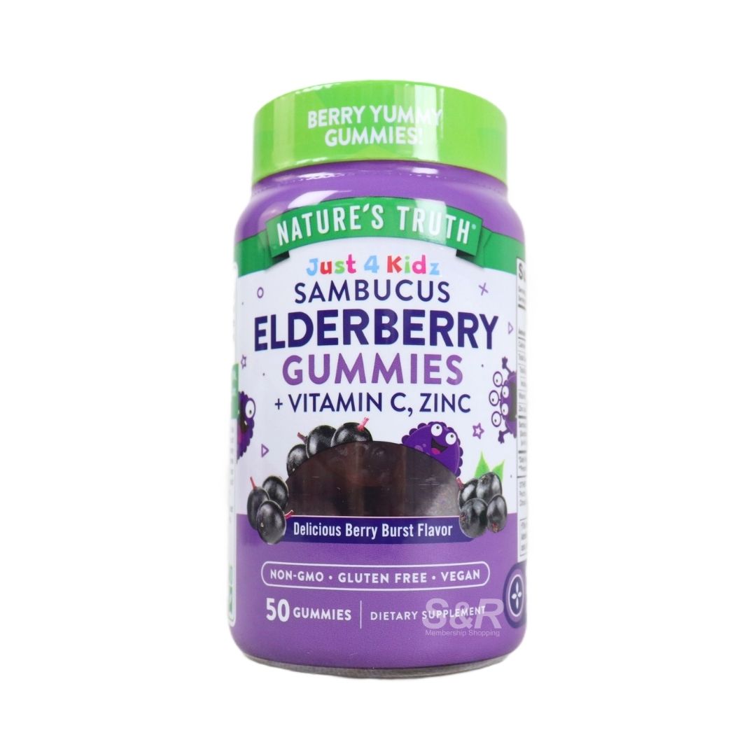 Nature's Truth Just 4 Kidz Elderberry Gummies + Vit C, Zinc 50s